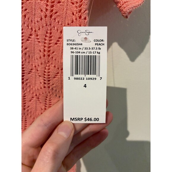 NWT Jessica Simpson Pink Knit Shirt & Pants Outfit - Girls 4 - Picture 3 of 3